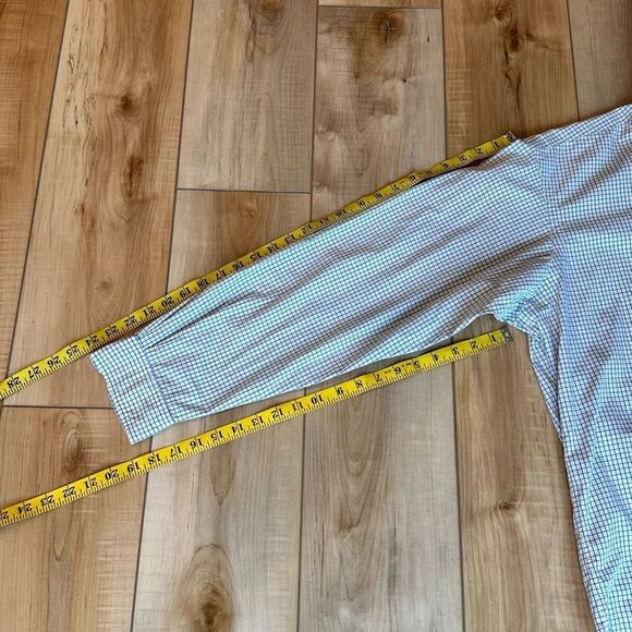 Mens Ralph Lauren Yarmouth Button Down Long Sleeve Shirt Yellow/Blue 16 34/35 - Picture 10 of 14